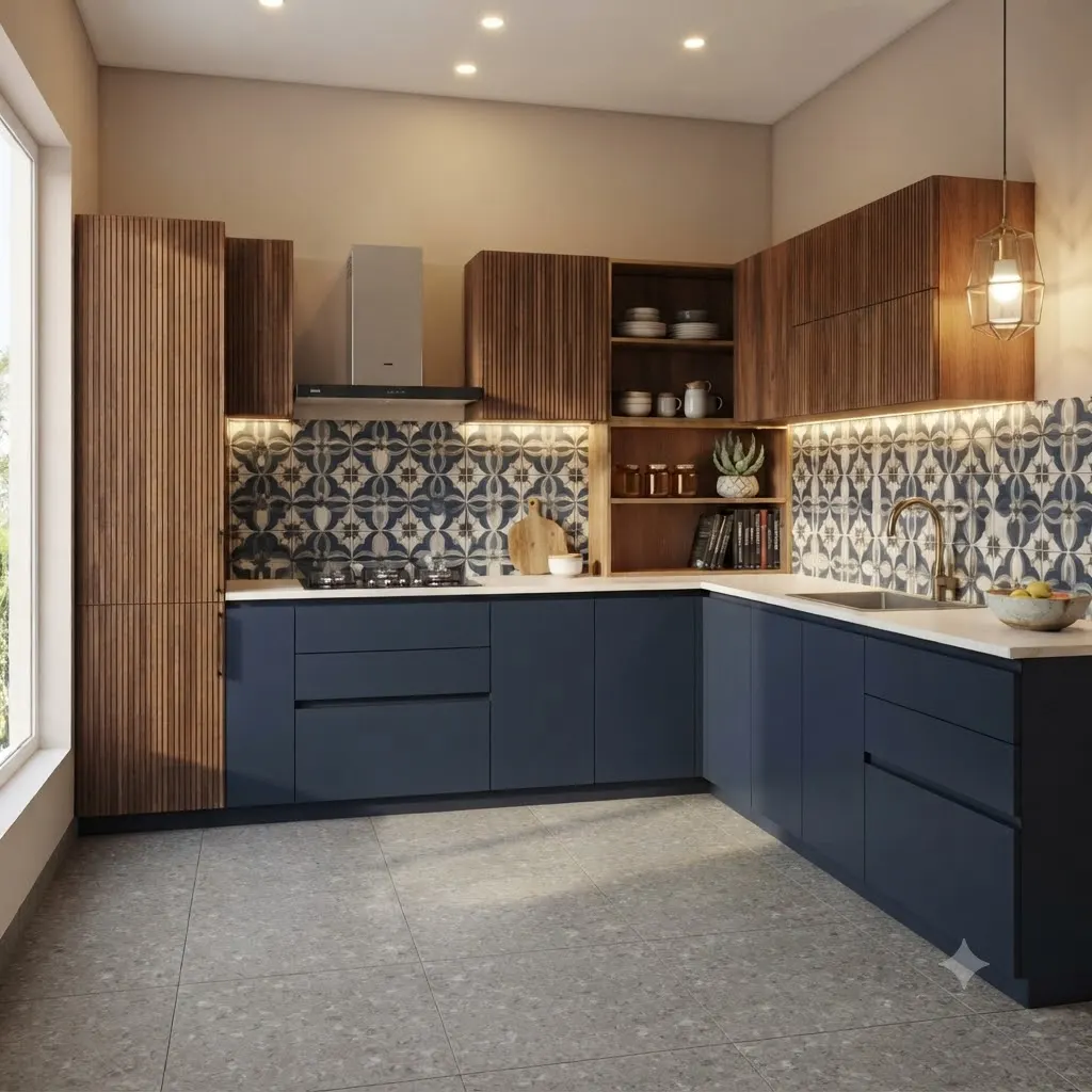 L-Shaped Modular Kitchen
