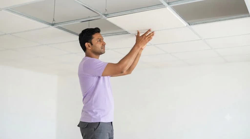 Mineral Fibre Grid Ceiling – 12 mm