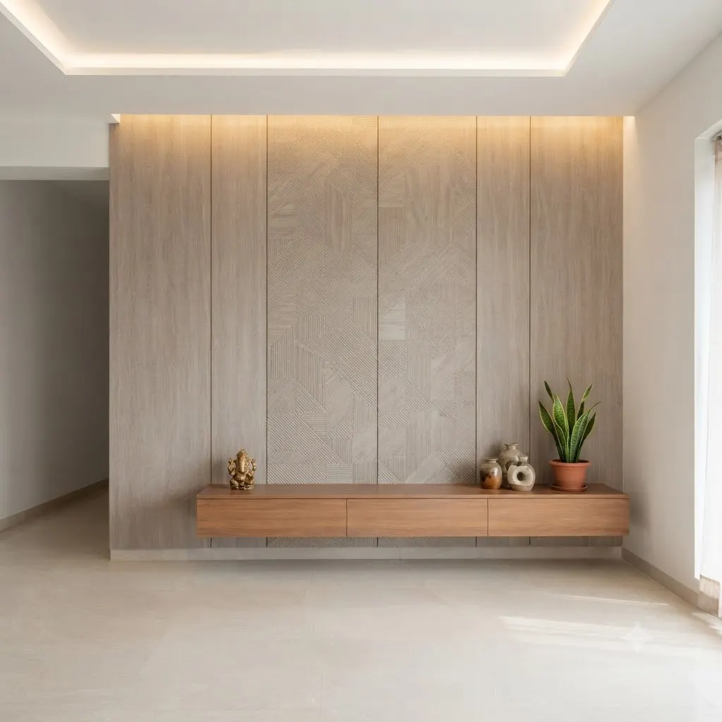 Wood-Finish Wall Panel