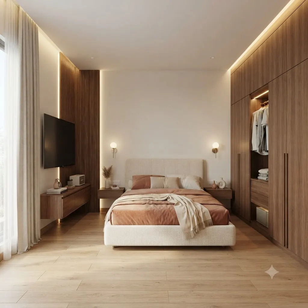 Bedroom + Wardrobe + Dresser