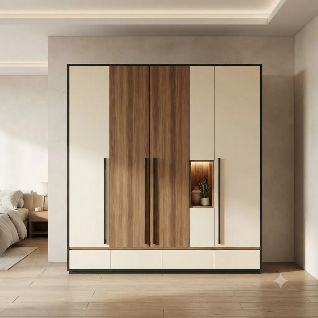 4-Door Hinged Wardrobe
