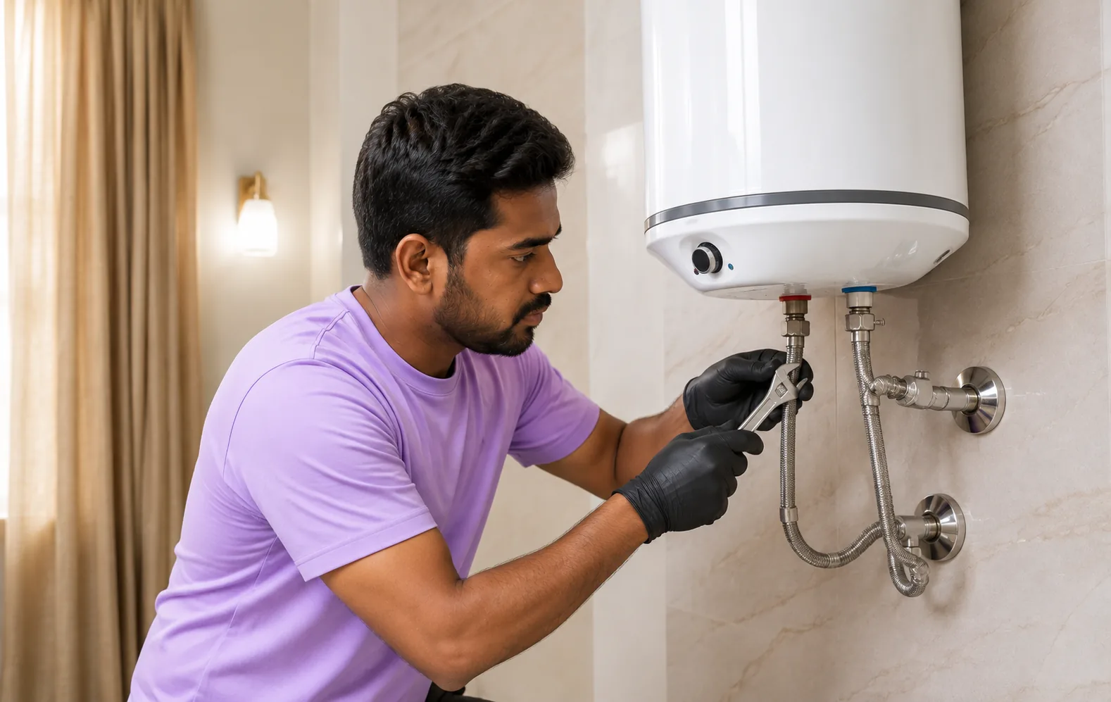 Geyser connection leakage repair