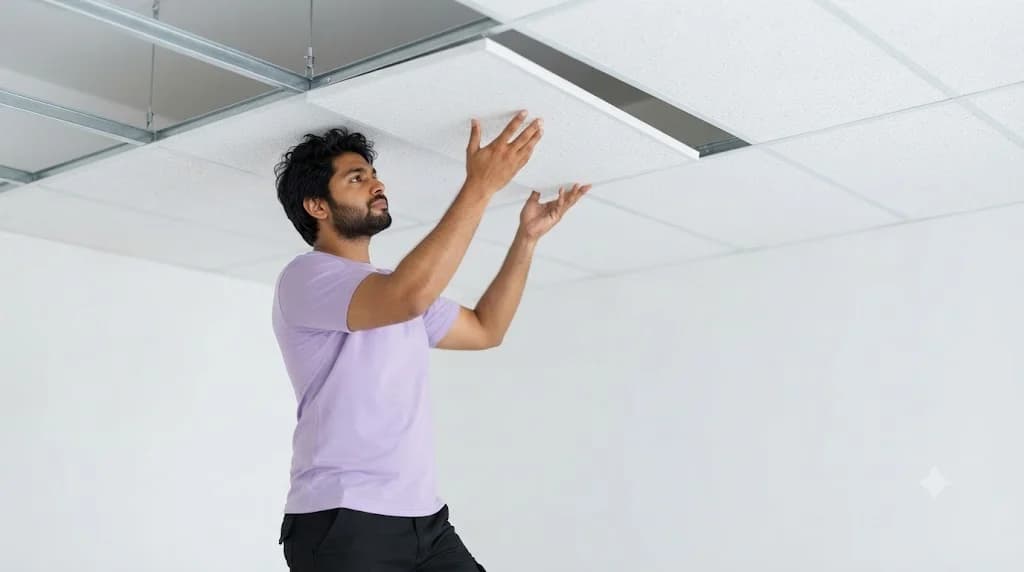 Mineral Fibre Grid Ceiling – 15 mm