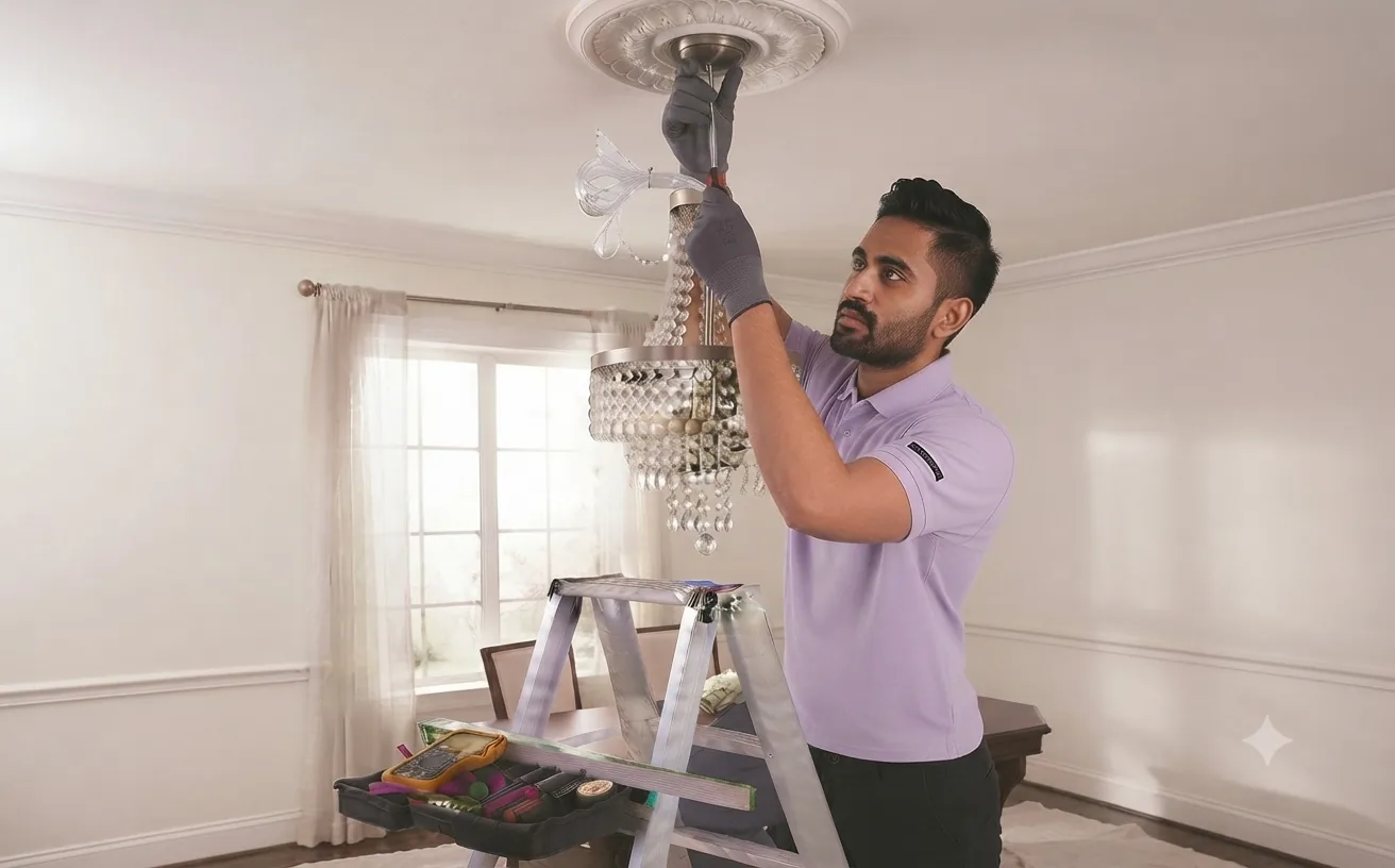 Chandelier installation